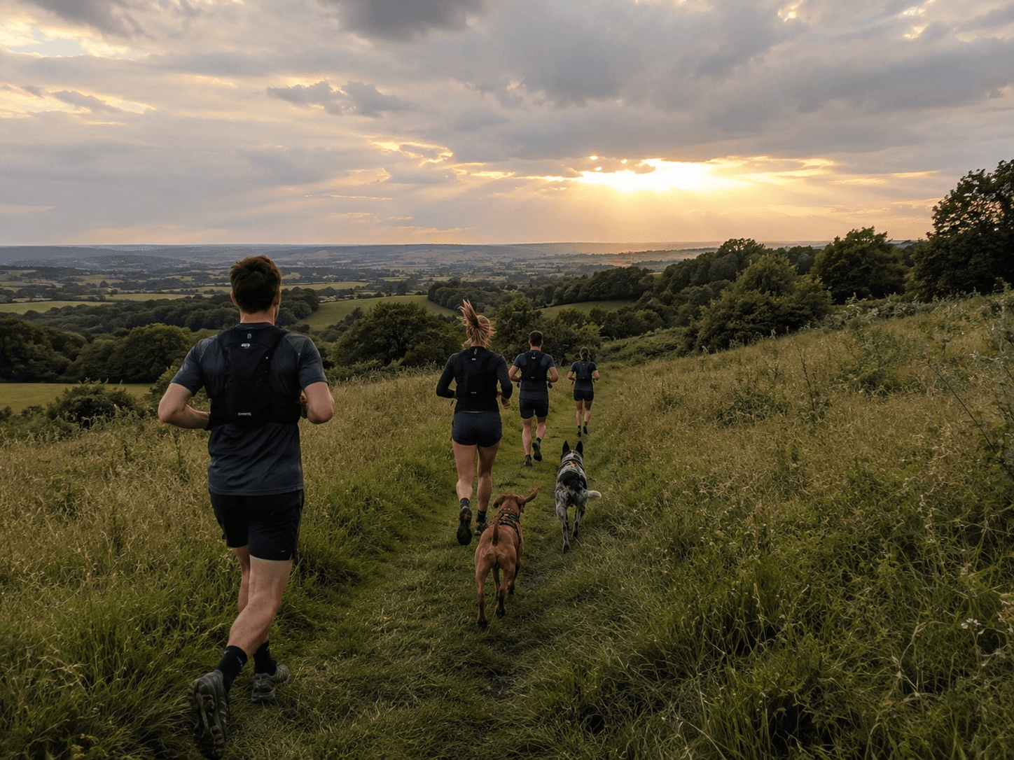 Runners on the trail